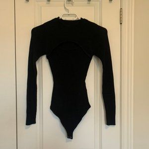 Abercrombie Long Sleeve Cutout Sweater Bodysuit